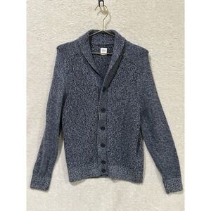 Gap Sweater Mens Medium Blues Shawl‎ Shaker Thick Cardigan Grandpacore Academia